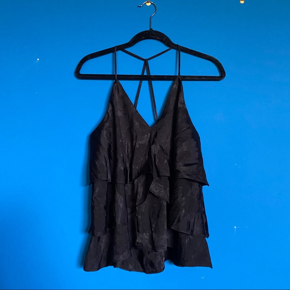 Black silky top